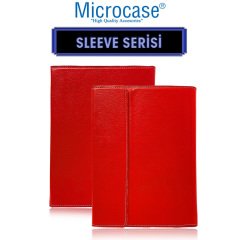 Microcase iPad 7.Nesil 10.2 inch 2019 Sleeve Serisi Mıknatıs Kapaklı Standlı Kılıf - Kırmızı