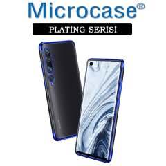 Microcase Xiaomi Mi 10 Plating Series Soft Silikon Kılıf - Mavi