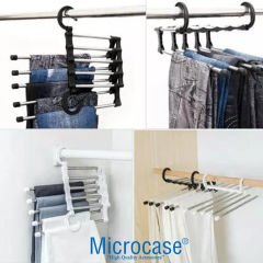 Microcase Portatif 5li Kumaş Kot Pantolon Askısı Hareketli Dolap Içi Askı Sistemi AL4160