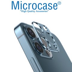 iPhone 12 Pro Kamera Lens Halkası - Kapalı Tasarım Mavi