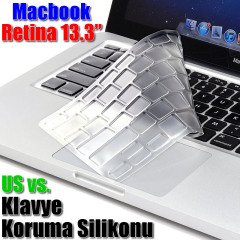 Macbook Retina 13.3'' Slim Klavye Koruma Silikonu