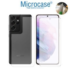 Microcase Samsung Galaxy S21 Ultra Full Ön Arka Kaplama TPU Soft Koruma Filmi