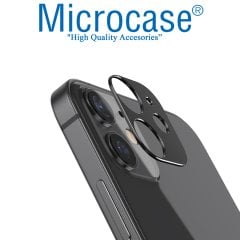 iPhone 12 Mini Kamera Lens Halkası - Kapalı Tasarım Siyah