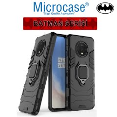 Microcase OnePlus 7T Batman Serisi Yüzük Standlı Armor Kılıf - Siyah