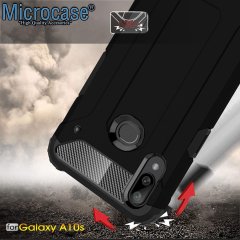 Microcase Samsung Galaxy A10s King Serisi Armor Perfect Koruma Kılıf - Siyah