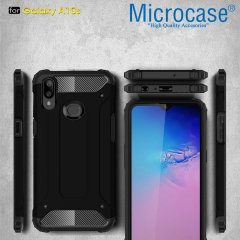 Microcase Samsung Galaxy A10s King Serisi Armor Perfect Koruma Kılıf - Siyah