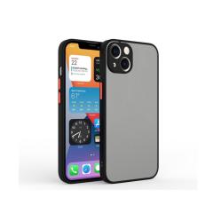 Microcase iPhone 13 London Serisi Sert Kılıf - Buzlu Siyah