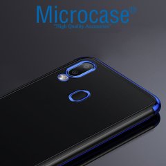 Microcase Samsung Galaxy A10s Plating Series Silikon Kılıf - Mavi