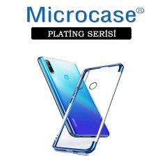 Huawei P40 Lite E / Y7P Plating Soft Silikon Kılıf - Mavi