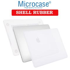 Microcase Macbook Pro 13 Touch Bar ID 2020 A2251 A2289 Shell Rubber Kapak Kılıf - Şeffaf