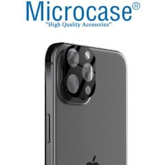 iPhone 11 Pro Max Lens Koruyucu Glass Metal Çerçeveli - Siyah