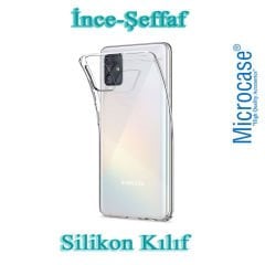 Microcase Samsung Galaxy A72 İnce 0.2 mm Soft Silikon Kılıf Şeffaf