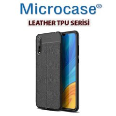 Microcase Huawei P Smart S / Y8P Leather Tpu Silikon Kılıf - Siyah