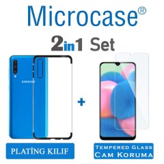 Microcase Samsung Galaxy A30s Plating Series Silikon Kılıf - Siyah