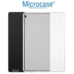 Microcase Lenovo TAB M10 10.1 X505F 4G LTE Tablet ZA490043TR Tablet Silikon Tpu Soft Kılıf - Şeffaf + Tempered Glass Cam Koruma