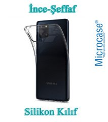 Microcase Samsung Galaxy A81 İnce 0.2 mm Soft Silikon Kılıf - Şeffaf + Tempered Glass Cam Koruma