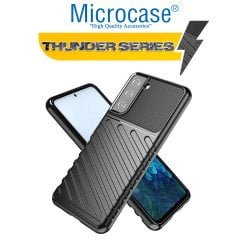 Microcase Samsung Galaxy S22 5G Thunder Serisi Darbeye Dayanıklı Silikon Kılıf - Siyah