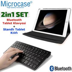 Microcase iPad Pro 12.9 2018 360 Döner Standlı Kılıf + Bluetooth Kablosuz Tablet Klavyesi