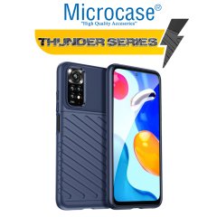 Microcase Xiaomi Redmi Note 11 2022 (Global) Thunder Serisi Darbeye Dayanıklı Silikon Kılıf - Mavi