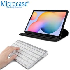 Microcase Samsung Galaxy Tab A T510 T515 360 Döner Standlı Kılıf + Bluetooth Kablosuz Tablet Klavyesi