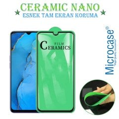 Microcase Oppo Reno 3 - Oppo A91 Tam Kaplayan Esnek Ceramic Nano Ekran Koruma - Siyah