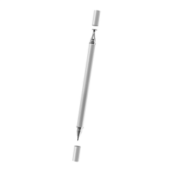 Microcase Universal Telefon Tablet Gümüş iPad 2in1 Disk Uçlu Stylus Pen Dokunmatik Kalem - AL3463