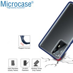 Microcase Xiaomi 12 Pro Luna Serisi Köşe Korumalı Sert Rubber Kılıf - Mavi