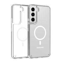 Microcase Samsung Galaxy S23 Plus Magsafe Manyetik Darbeye Dayanıklı Yarı Esnek Plastik TPU Kılıf - AL8113 Şeffaf