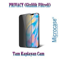 iPhone 12 Pro Max Privacy Gizlilik Filtreli Tam Kaplayan Cam - Siyah