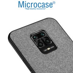 Microcase Xiaomi Redmi Note 9 Fabrik Serisi Kumaş ve Deri Desen Kılıf (SEÇENEKLİ)