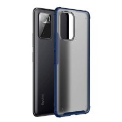 Microcase Xiaomi Poco X3 GT Luna Serisi Köşe Korumalı Sert Rubber Kılıf - Mavi