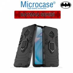 Microcase Vivo X50 Lite Batman Serisi Yüzük Standlı Armor Kılıf - Siyah