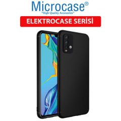 Microcase Xiaomi Redmi 9T Elektrocase Serisi Kamera Korumalı Silikon Kılıf - Siyah