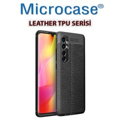 Microcase Xiaomi Mi Note 10 Lite Leather Tpu Silikon Kılıf - Siyah