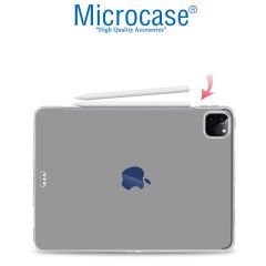 Microcase iPad Pro 12.9'' 2022 M2 Kablosuz Şarj Uyumlu Silikon Tpu Soft Kılıf - Şeffaf AL3307