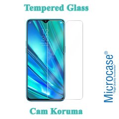 Microcase Realme 5 Pro Tempered Glass Cam Ekran Koruma