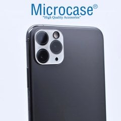 Microcase iPhone 11 Pro - Pro Max 3D Kamera Camı Lens Koruyucu Glass Şeffaf