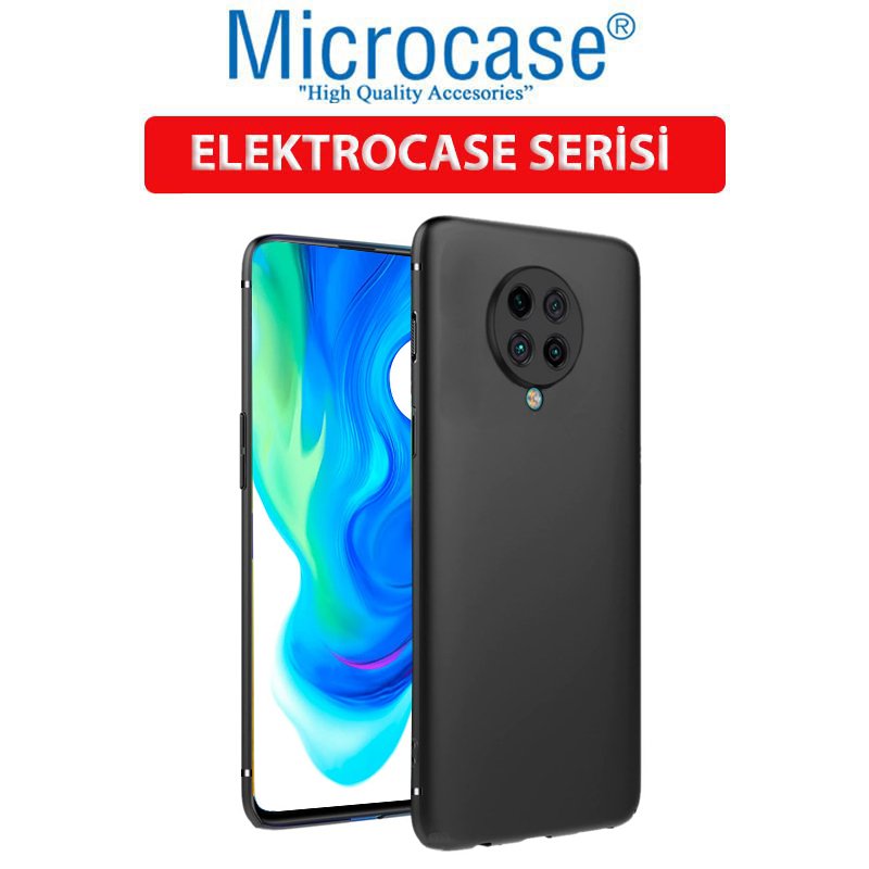 Microcase Xiaomi Poco F2 Pro - Redmi K30 Pro Elektrocase Serisi Kamera Korumalı Silikon Kılıf - Siyah