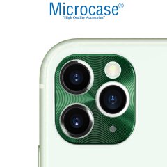 Microcase iPhone 11 Pro Kamera Lens Koruma Halkası - Kapalı Tasarım Yeşil