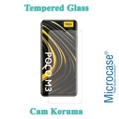 Xiaomi Poco M3 Tempered Glass Cam Ekran Koruyucu
