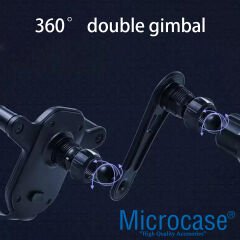 Microcase 360 Derece Dönebilir Araç İçi Izgaralıktan Otomatik Kavramalı Metal Kelepçeli Telefon Tutucu - AL3738