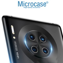 Microcase Huawei Mate 30 Pro Kamera Lens Koruma Halkası - Kapalı Tasarım Siyah