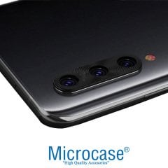 Microcase Xiaomi Mi 9 Lite Kamera Lens Koruma Halkası - Kapalı Tasarım Siyah