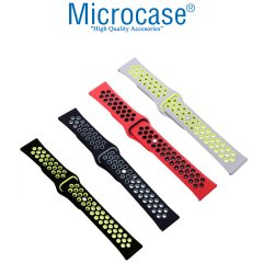 Microcase Amazfit Bip U Pro 40 mm için Delikli Silikon Kordon Kayış - KY12
