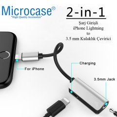 iPhone Lightning Splitter 2in1 Şarj ve Kulaklık Çevirici - MY032