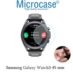 Microcase Samsung Galaxy Watch3 45 mm Nano Glass Esnek Cam Ekran Koruma Filmi