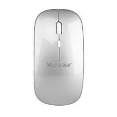 Microcase 1600 DPI Şarj Edilebilir 2.4 GHz Çift Modlu Bluetooth Kablosuz Mouse - Model AL3761 Gümüş