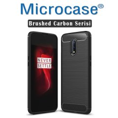 Microcase OnePlus 7 Brushed Carbon Fiber Silikon Kılıf