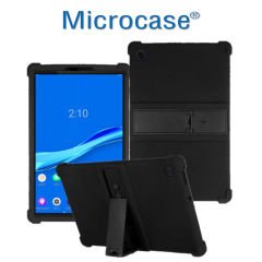 Microcase Lenovo Tab M10 FHD Plus 10.3 inch TB-X606 X606F Tablet Standlı Silikon Kılıf - Siyah