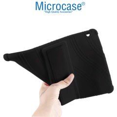 Microcase Lenovo Tab M10 FHD Plus 10.3 inch TB-X606 X606F Tablet Standlı Silikon Kılıf - Siyah